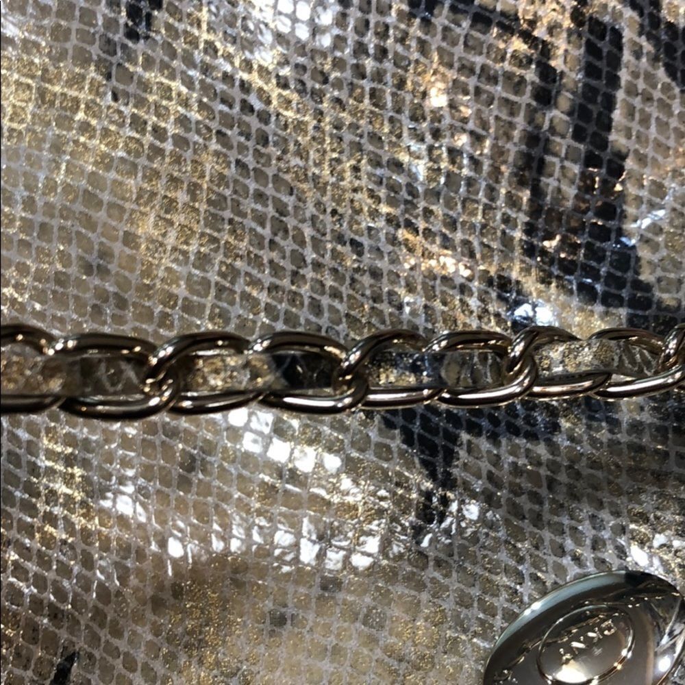 DKNY Large Python Print Leather Crossbody - Picture 13 of 14